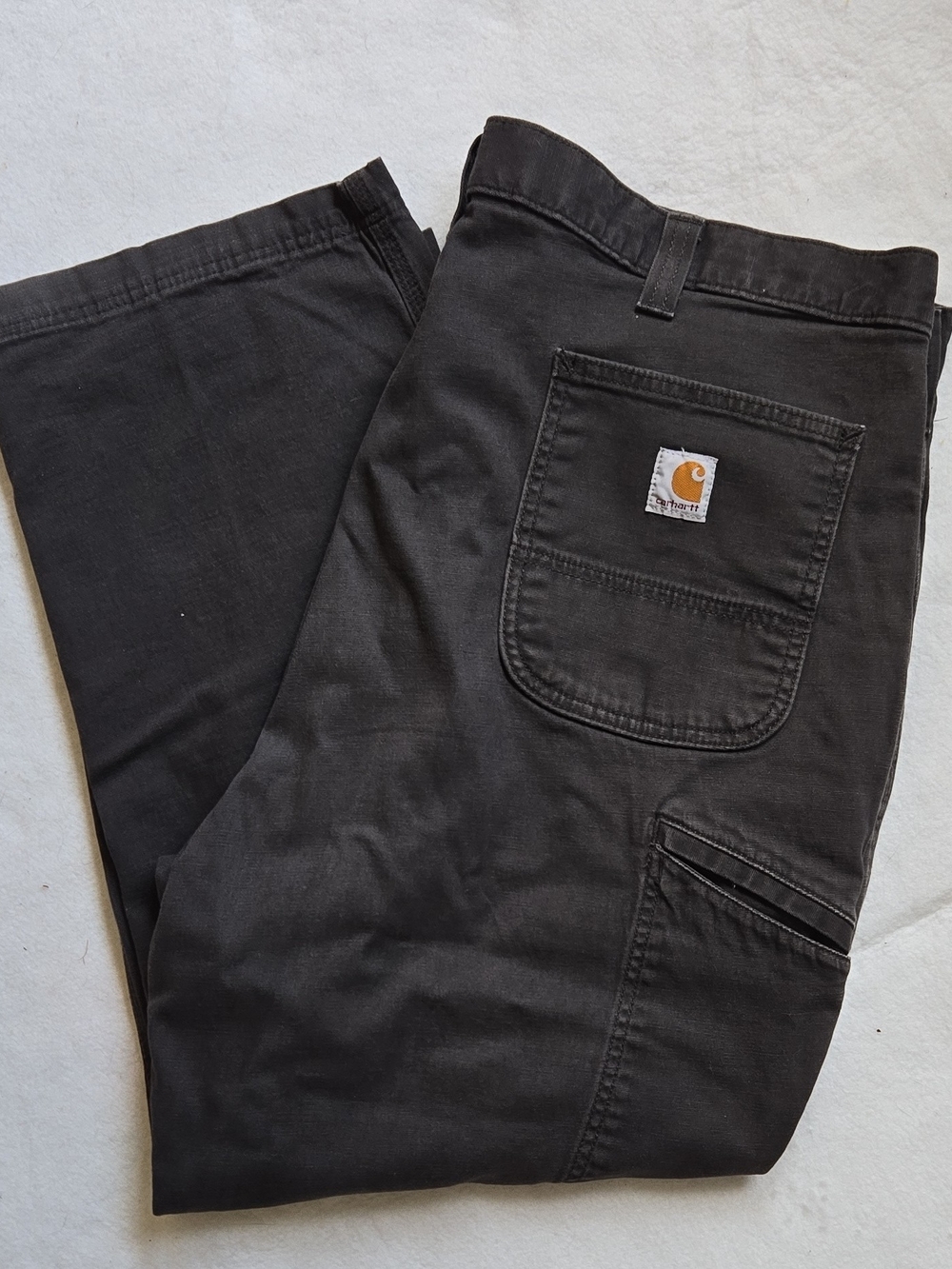 Carhartt Men’s Black Carpenter Cargo Pants with Logo Patch